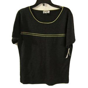 ARTHUR S. LEVINE TAHARI SHORT SLEEVE KNIT Top Blouse Wmn's Sz 8 NEW
